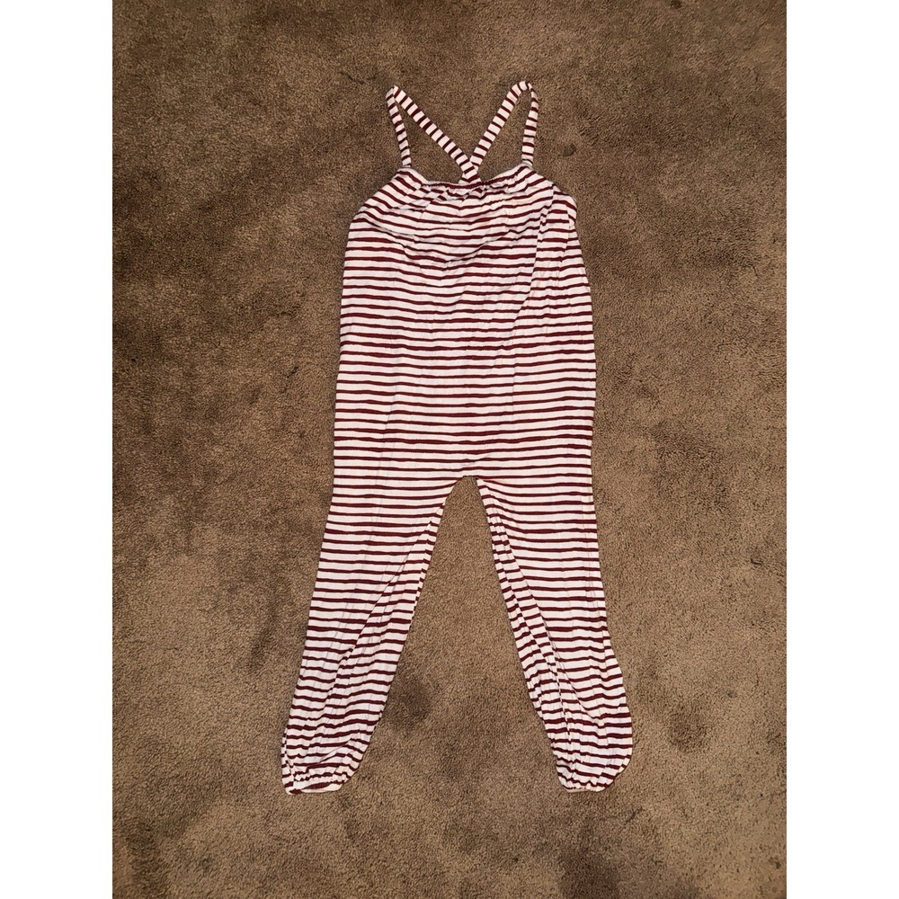 Kate Quinn Bamboo Red And White Striped Jumper Girls 4T
